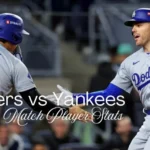 dodgers vs yankees match player stats
